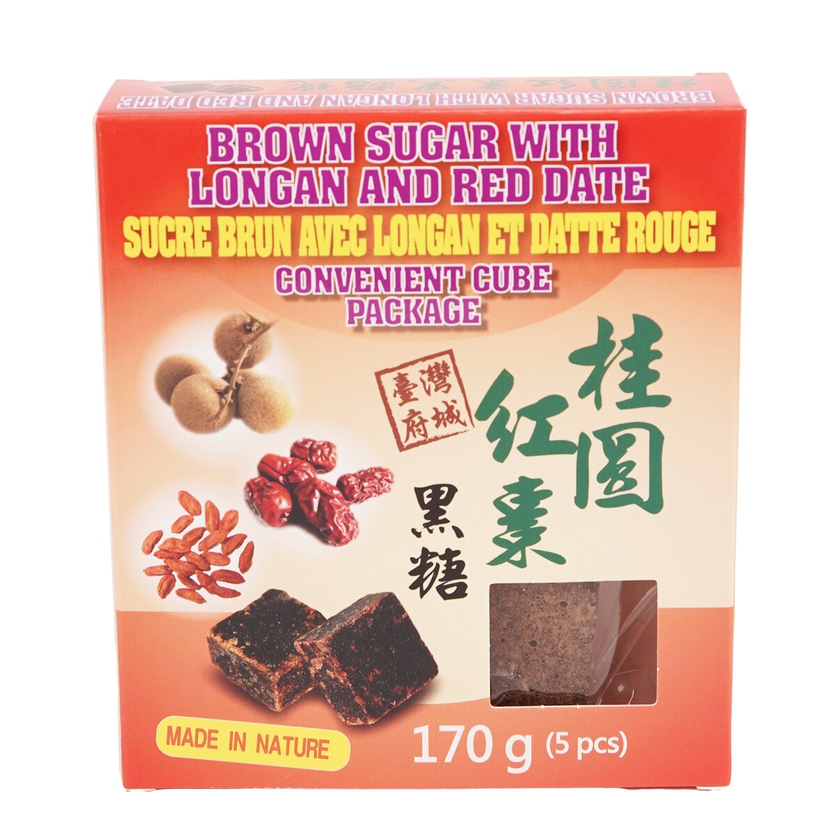 Chuangs Longan & Red Dates Brown Sugar Cube 240g ｜ T&T