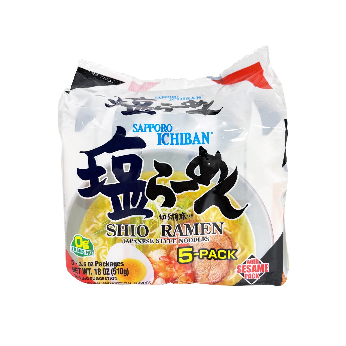 Sapporo Shio Ramen 5 Pack (510g) ｜ 大统华超级市场