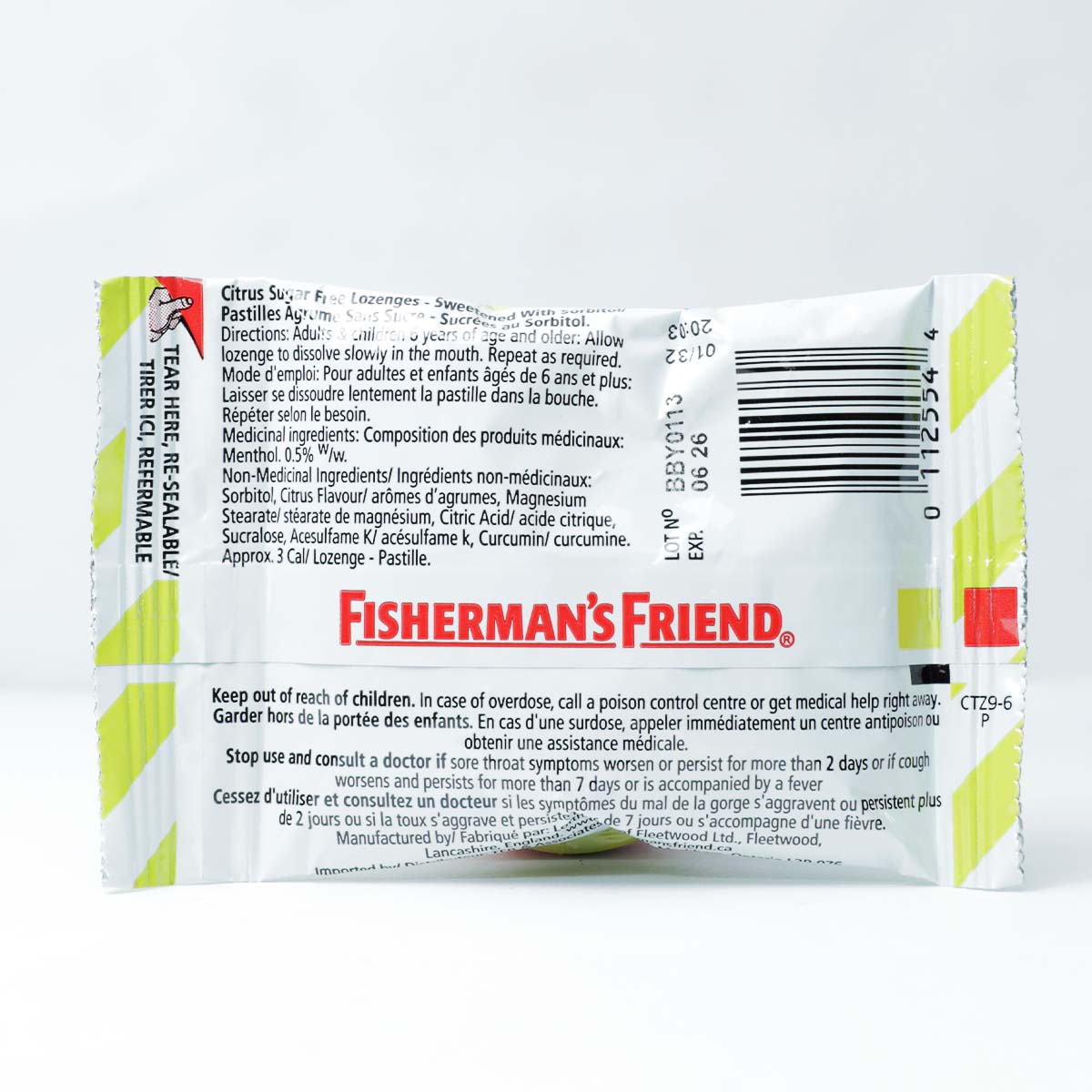 Fisherman's Friend Sugar Free Citrus Lozenges (22s) ｜ T&T