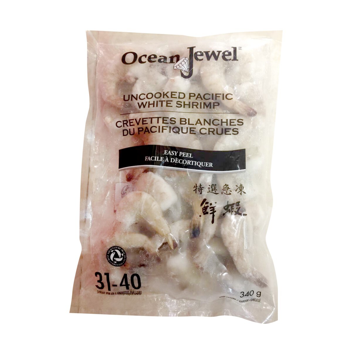 OJ Ez Peel White Shrimp 31/40 (340g) | T&T Supermarket