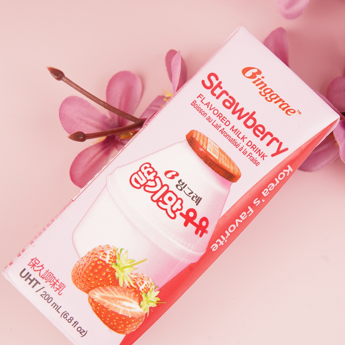 Binggrae Strawberry-Flavoured Milk Drink (6x200mL) ｜ 大統華超級市場