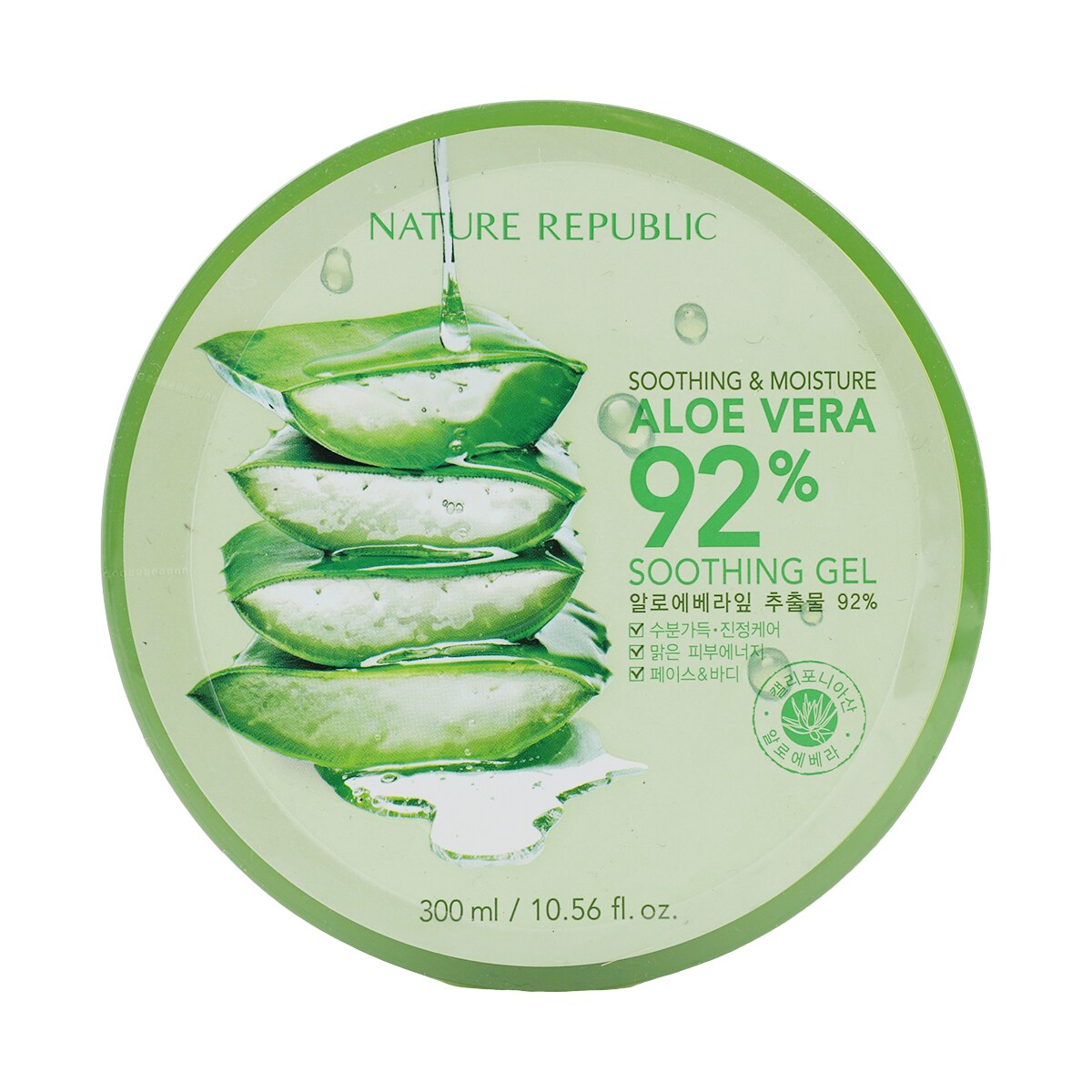 Nature Republic Soothing Moisture Aloe Vera 92% Gel (300ml) | T&T