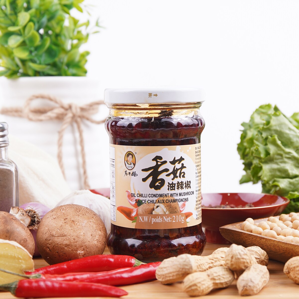 Laoganma Oil Chili Condiment With Mushroom 210g ｜ 大统华超级市场