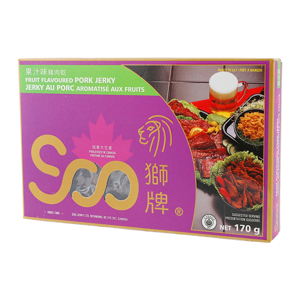 JUICY PORK & VEGGIES 50g×12個 Soo Fruit flavoured Pork Jerky (170g) | T&T Supermarket