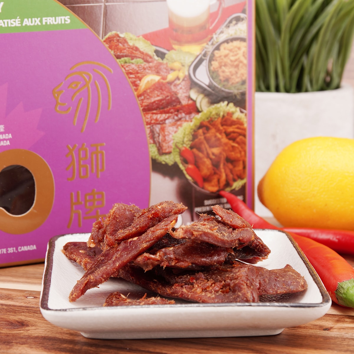 狮牌辣果汁猪肉干(170g) ｜ T&T Supermarché