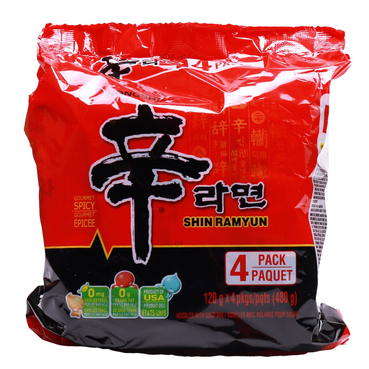 Nongshim Shin Spicy Ramen (120gx4) ｜ 大統華超級市場
