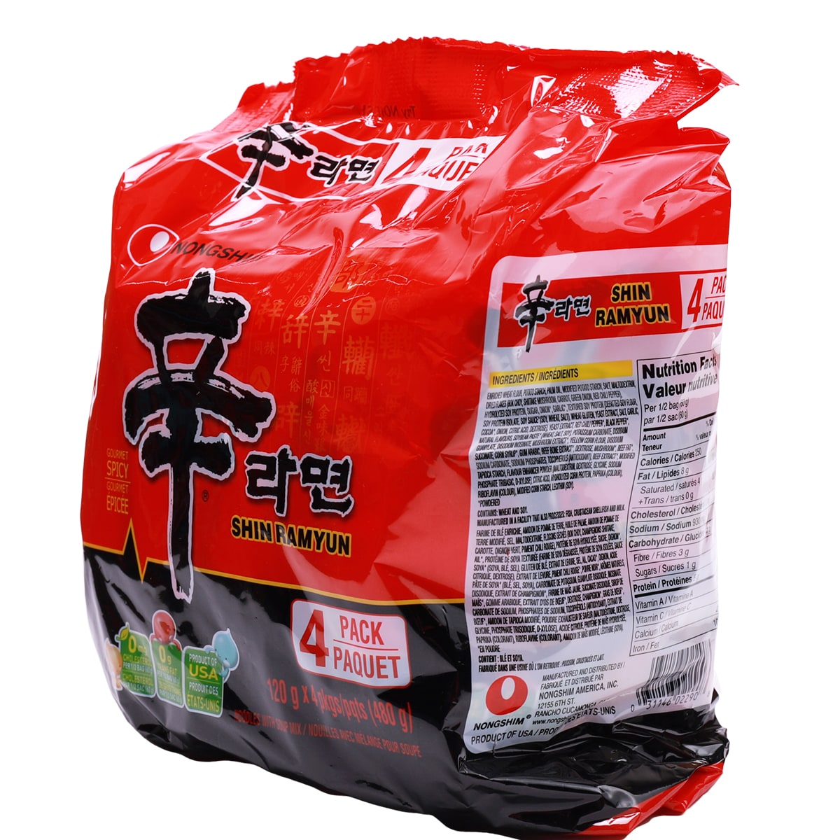 農心辛辣拉麵(120gx4) | T&T Supermarket