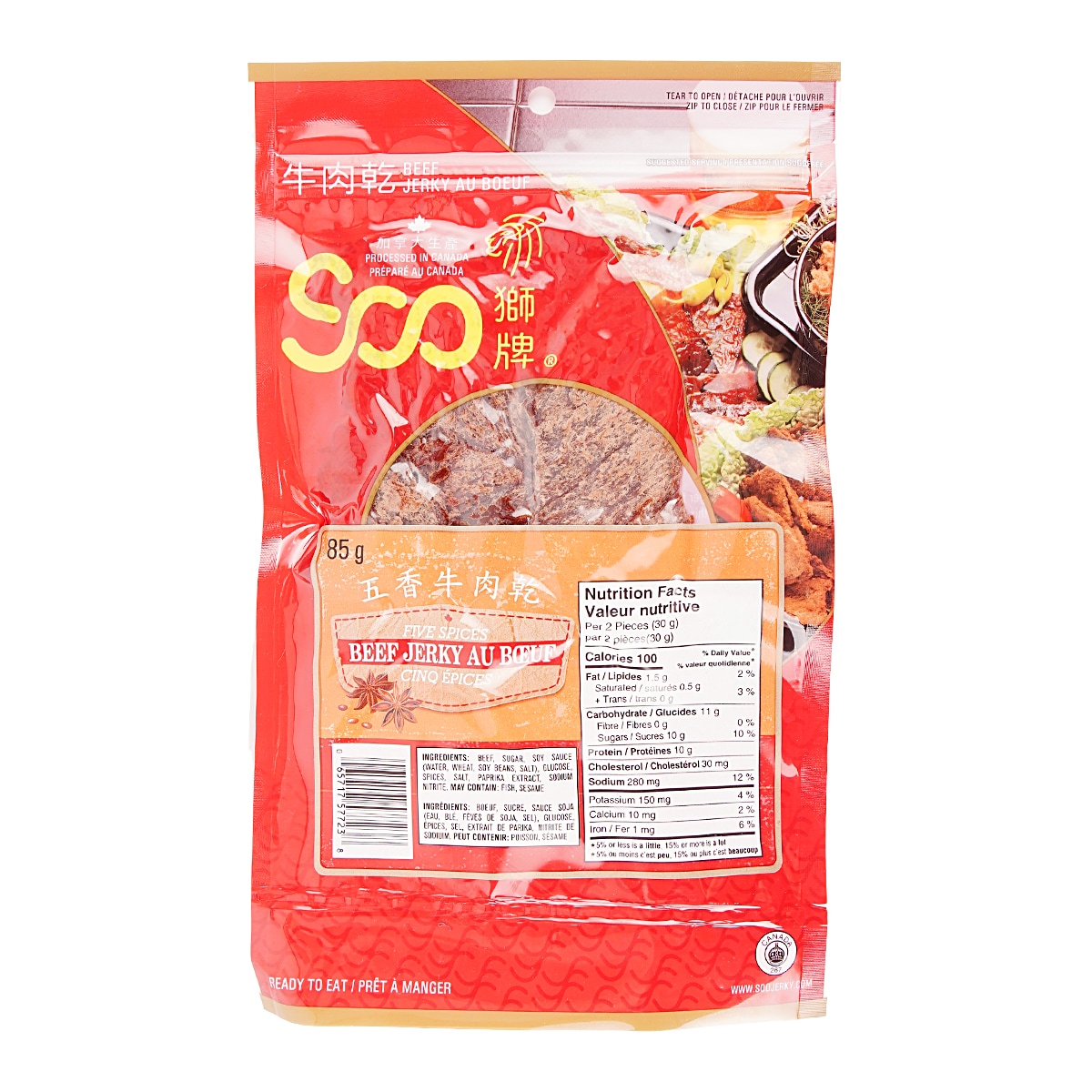 Soo Five Spices Beef Jerky 85g | T&T Supermarket