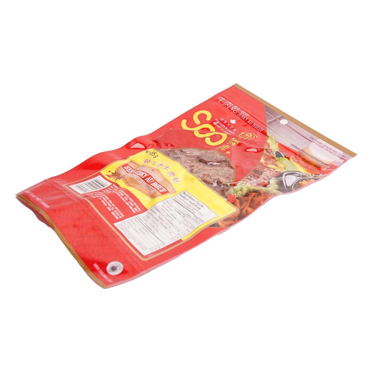 猪野出品　5枚 Soo Hot Five Spices Beef Jerky 85g ｜ 大統華超級市場