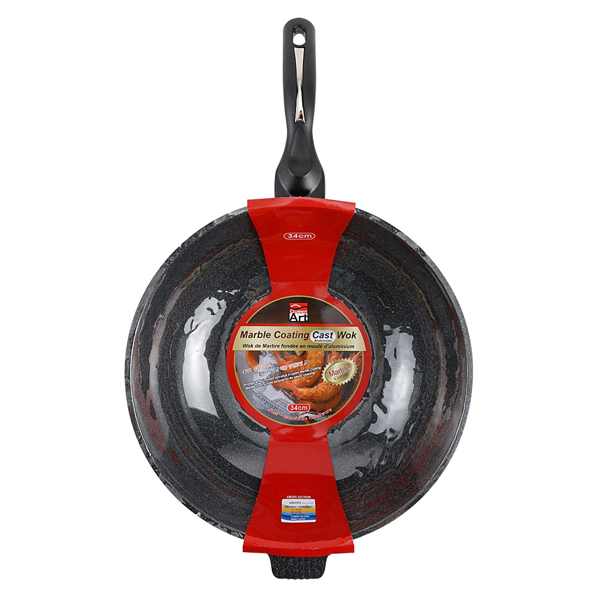 巨大銅鍋(直径約49㎝) Queen Art Marble Coating Wok (34cm) ｜ 大統華超級市場