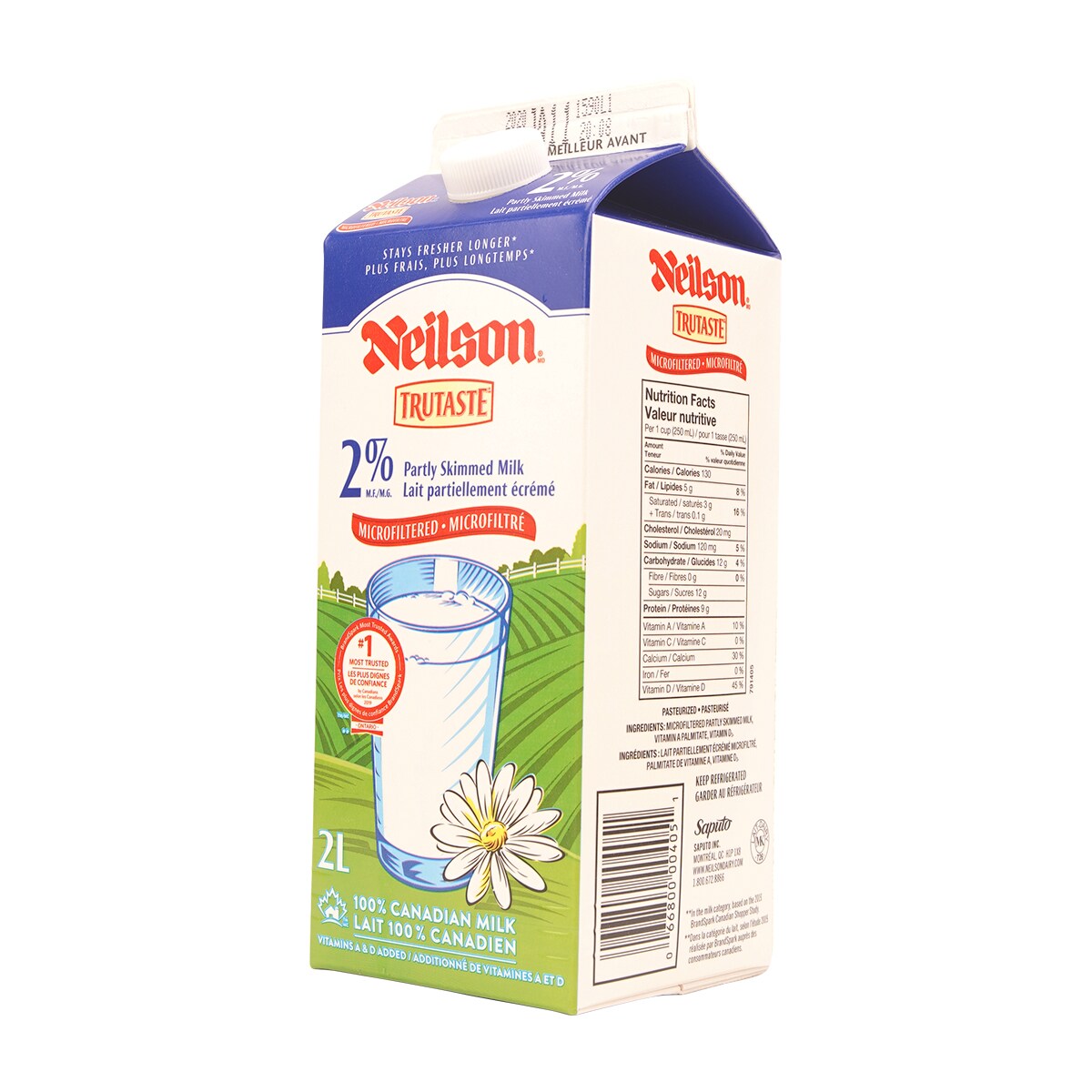 Neilson Trutaste Microfiltered 2% Partly Skimmed Milk (2L) ｜ 大统