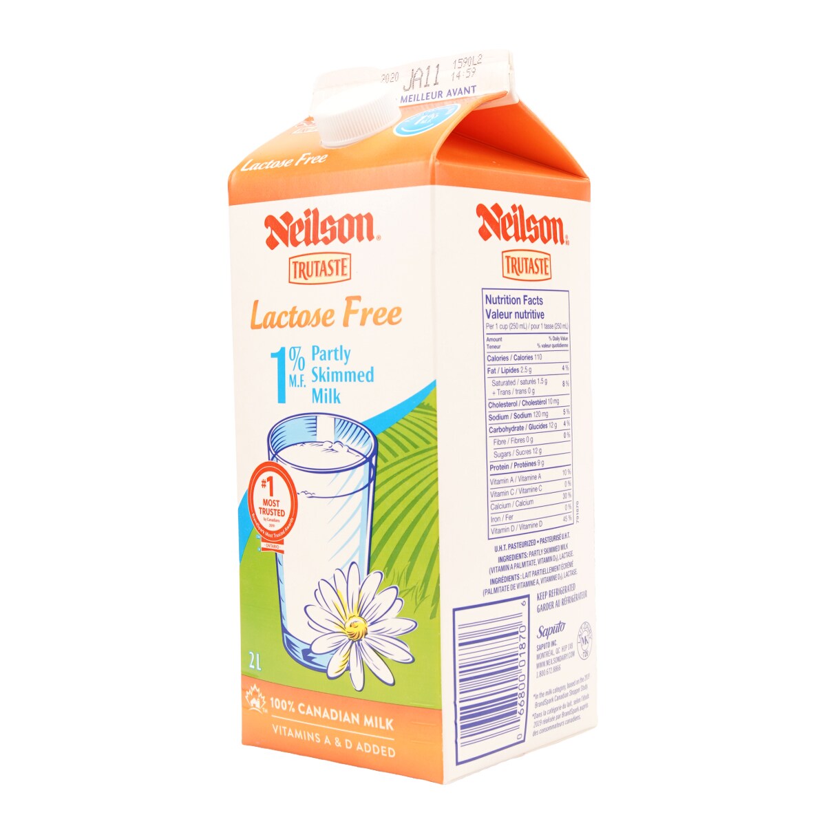 Neilson Trutaste Lactose Free 1% Partly Skimmed Milk (2L) | T&T