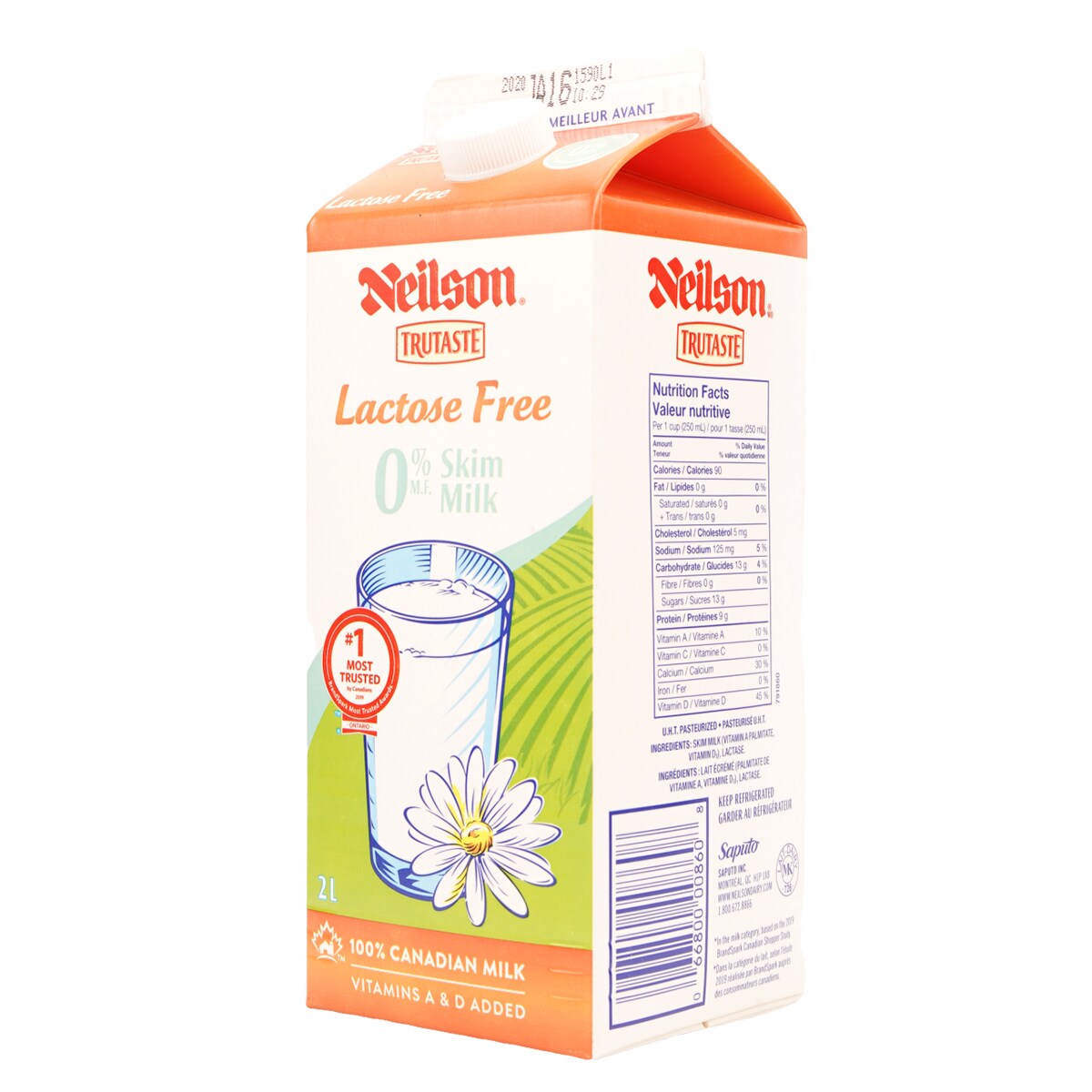 Neilson Trutaste Lactose Free 0% Skim Milk (2L) | T&T Supermarket