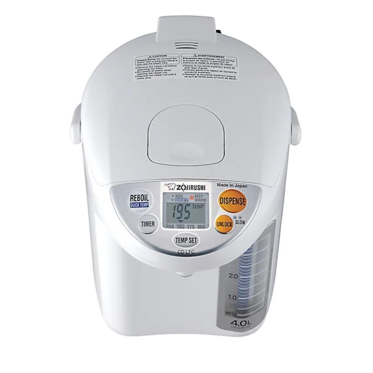 Zojirushi CD-WCC40 Micom 4-Liter Water Boiler & Warmer – Silver, Lightly Used With Box