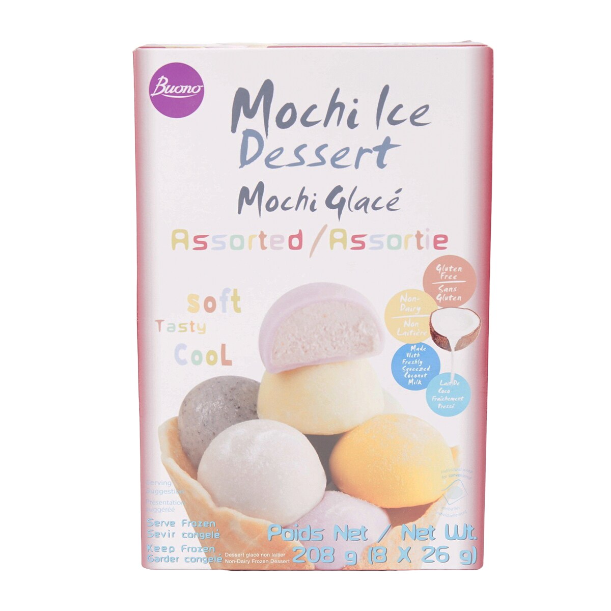 Buono Assorted Flavour Mochi Ice Cream (208g) ｜ 大统华超级市场
