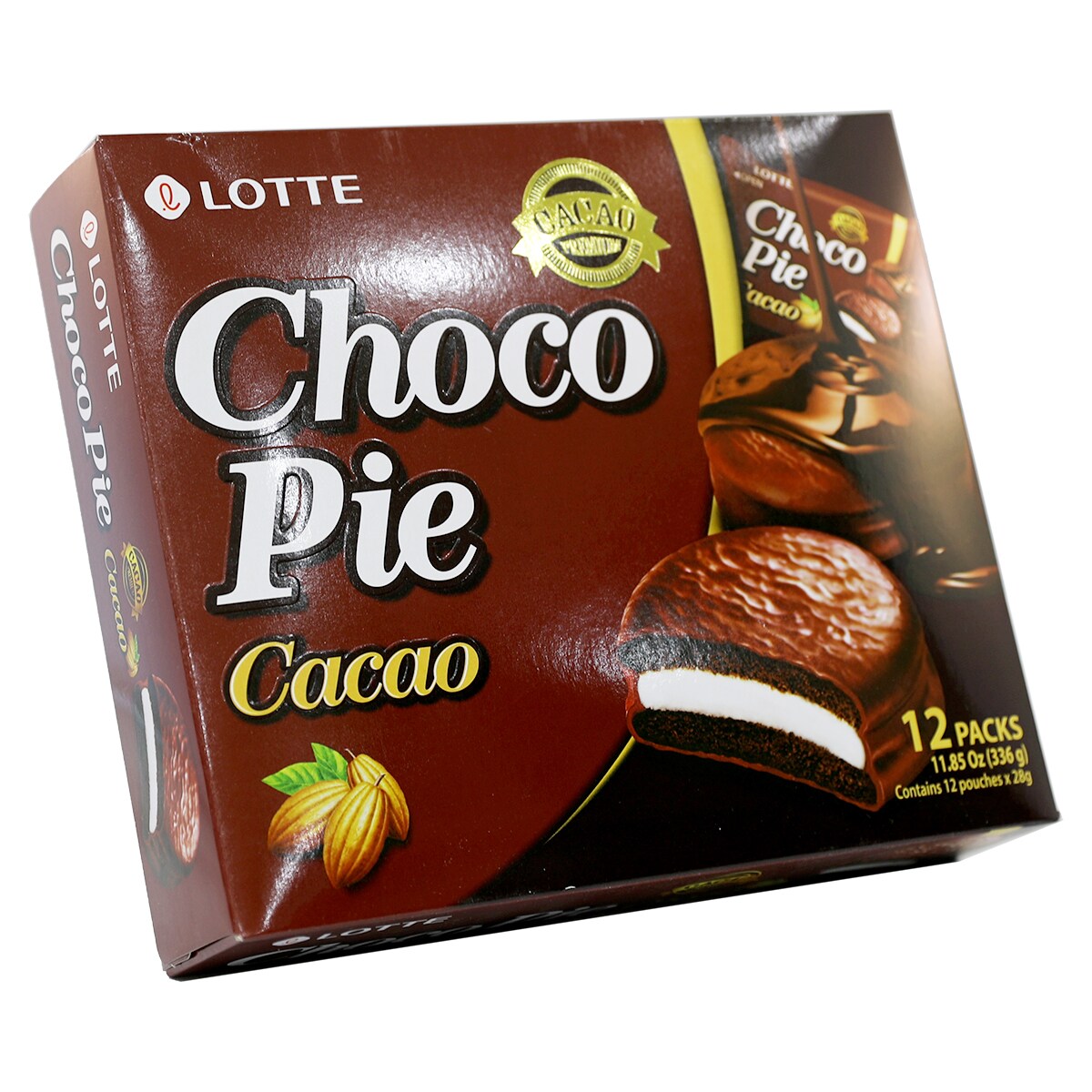Lotte Chocolate Pie-Cacao Flavour (28gx12) ｜ 大统华超级市场