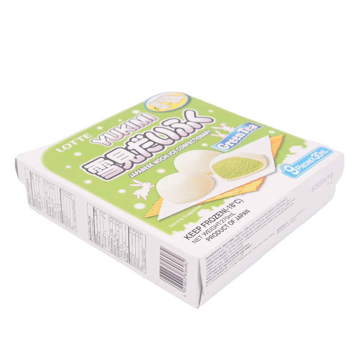 Lotte Green Tea Flavour Mini Yukimi Daifuku Mochi (9x30mL) ｜ 大統