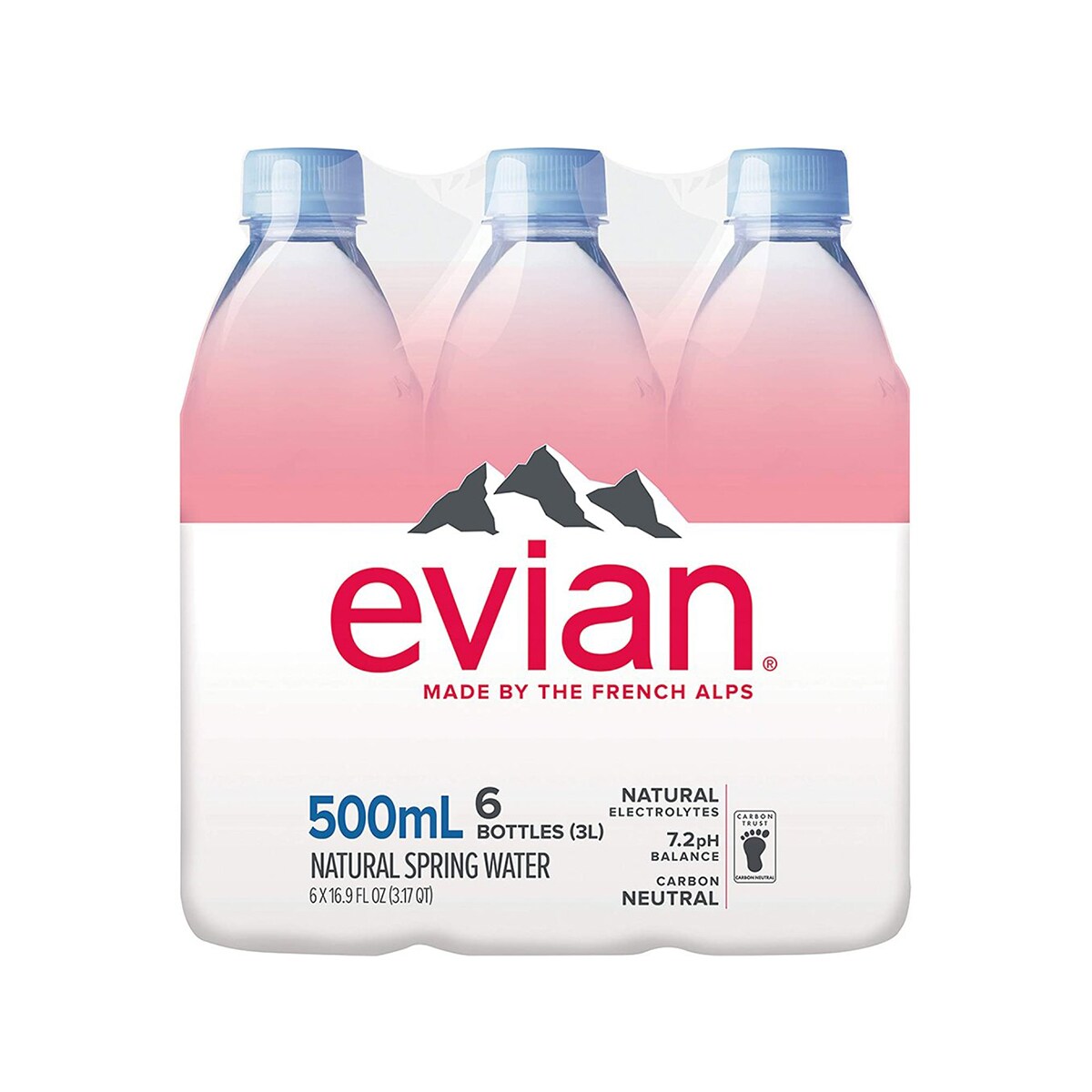 Evian French Alps Natural Spring Water (500mLx6) ｜ T&T Supermarché