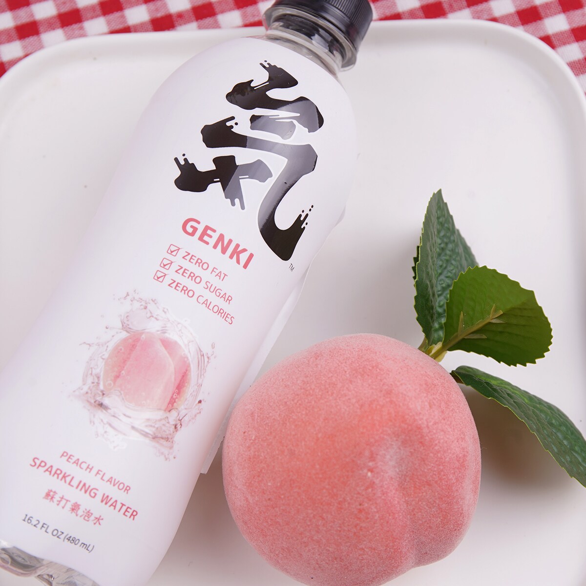 Genki Peach Flavor Soda Bubble Water (480ml) | T&T Supermarket