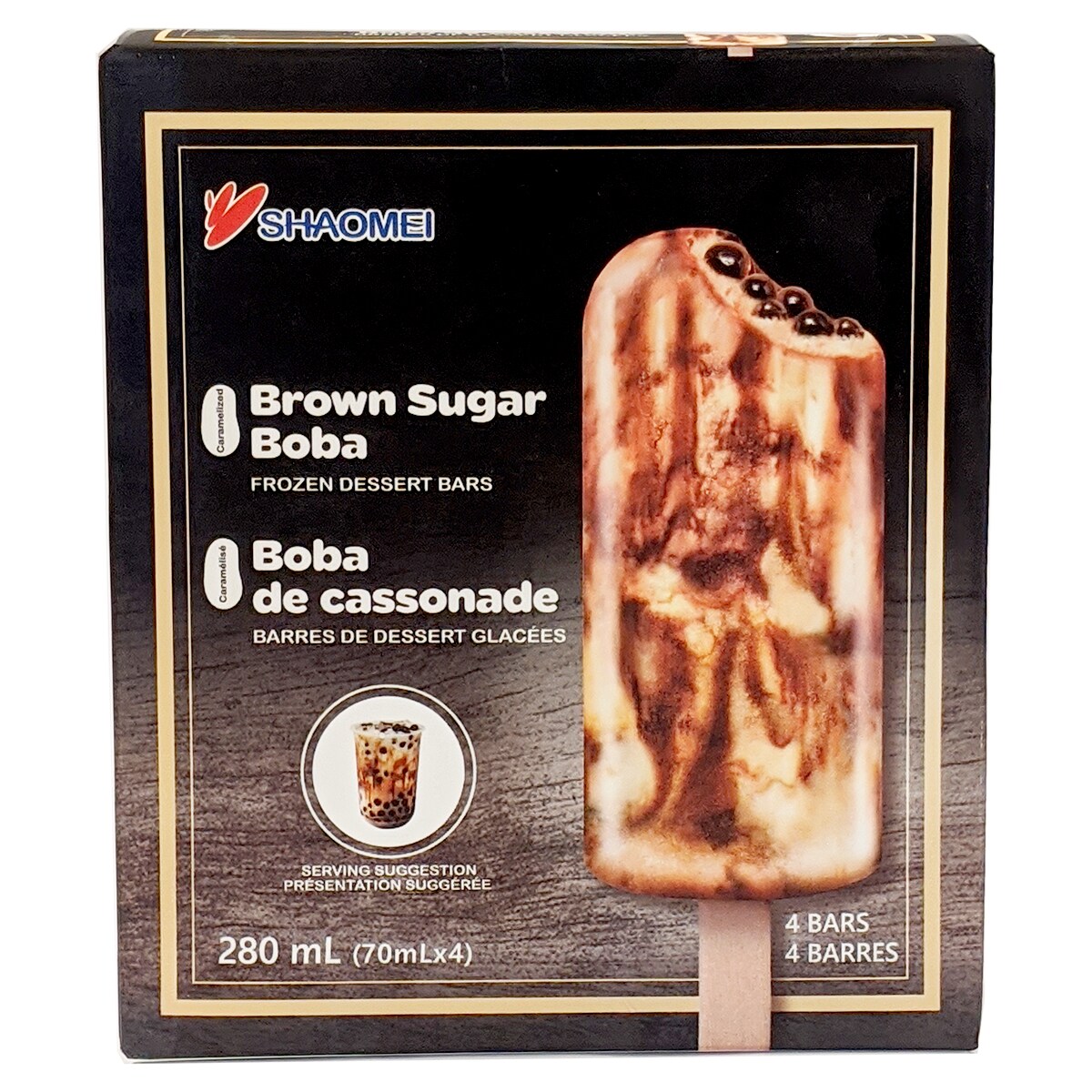 Sm Brown Sugar Boba Flavor Ice Bar 70ml x 4 T T Supermarket