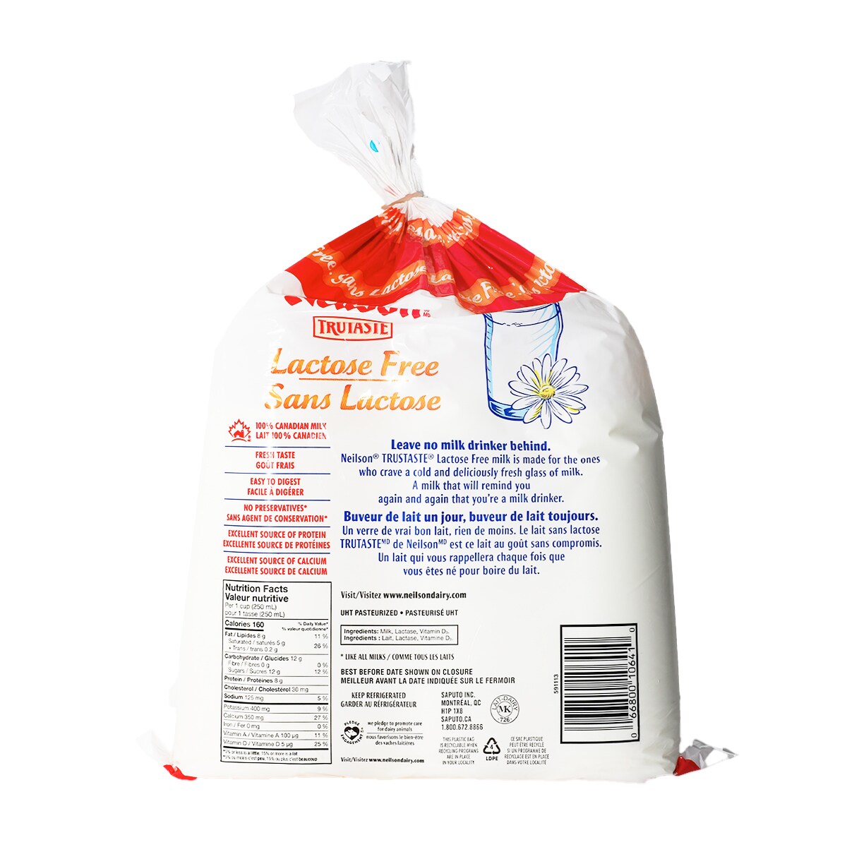 Neilson Trutaste Lactose Free 3.25% Homogenized Milk (4L) | T&T