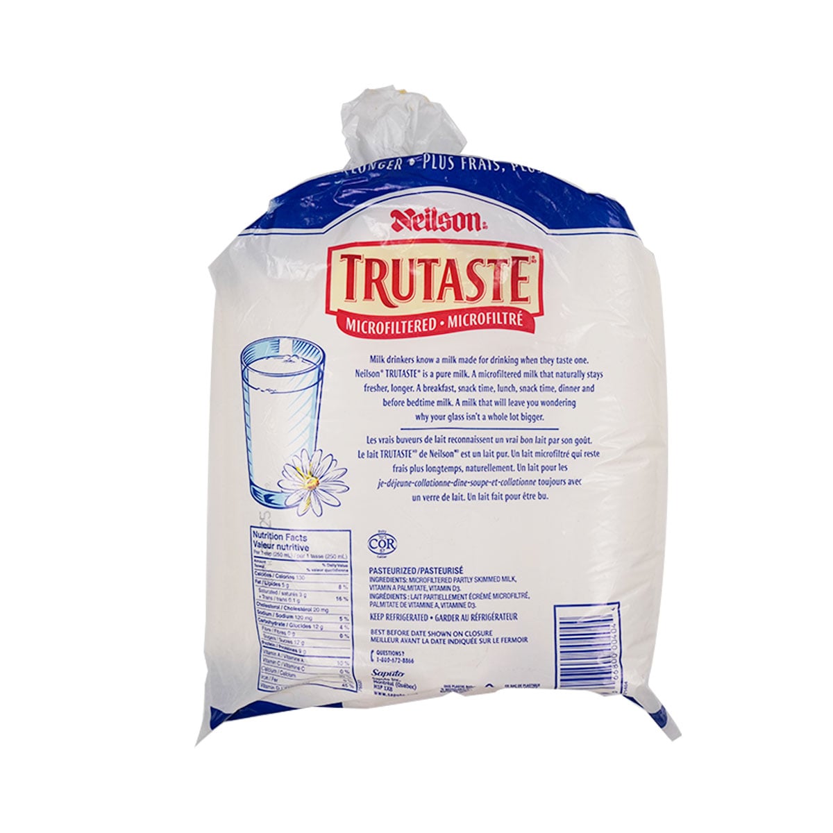 Neilson Trutaste Microfiltered 2% Partly Skimmed Milk - Bag (4L