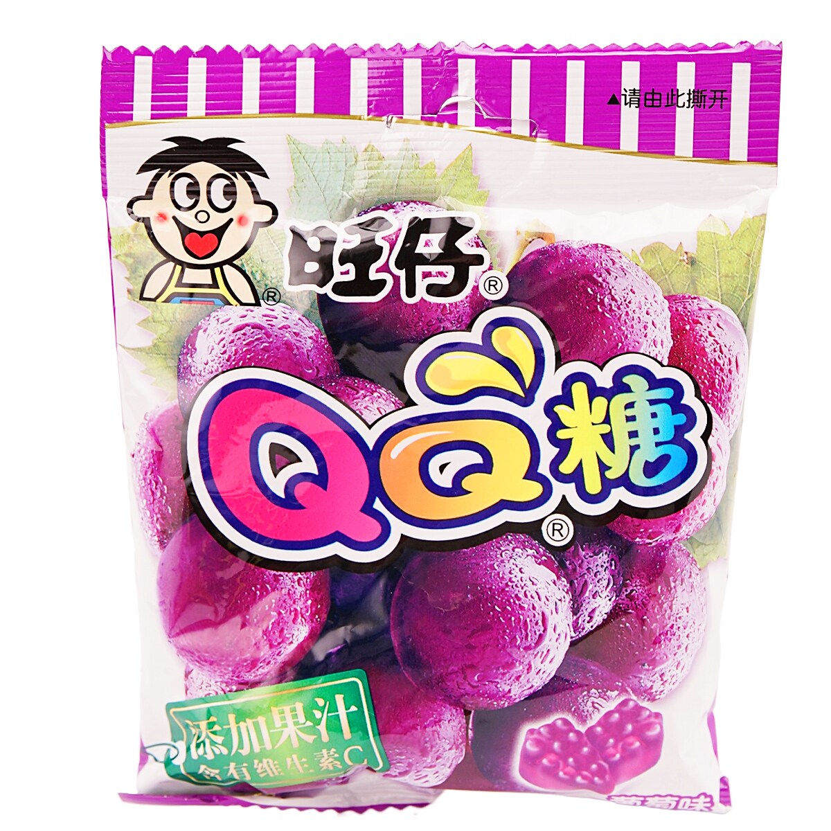 Want Want Hot-Kid Qq Grape Gummy 70g ｜ 大统华超级市场