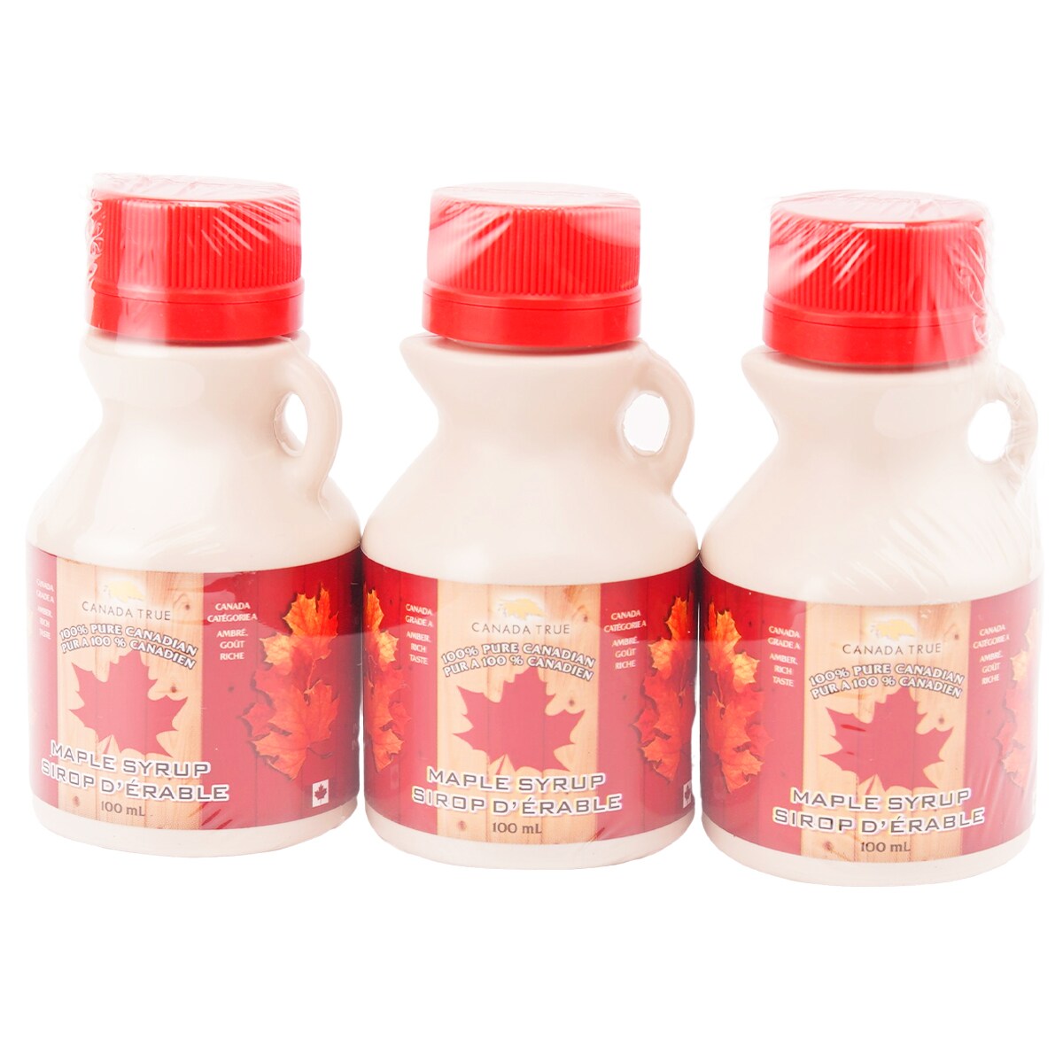Bouteille en plastique de sirop d'rable Canada True (100mlx3) T&T Supermarch Bouteille en plastique de sirop d'rable Canada True (100mlx3) T&T Supermarch