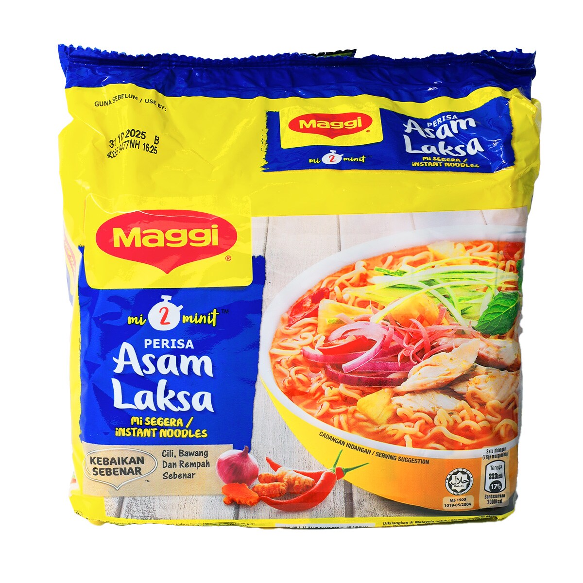 Maggi Asam Laksa Two-Minute Noodle (5x78g) ｜ 大統華超級市場