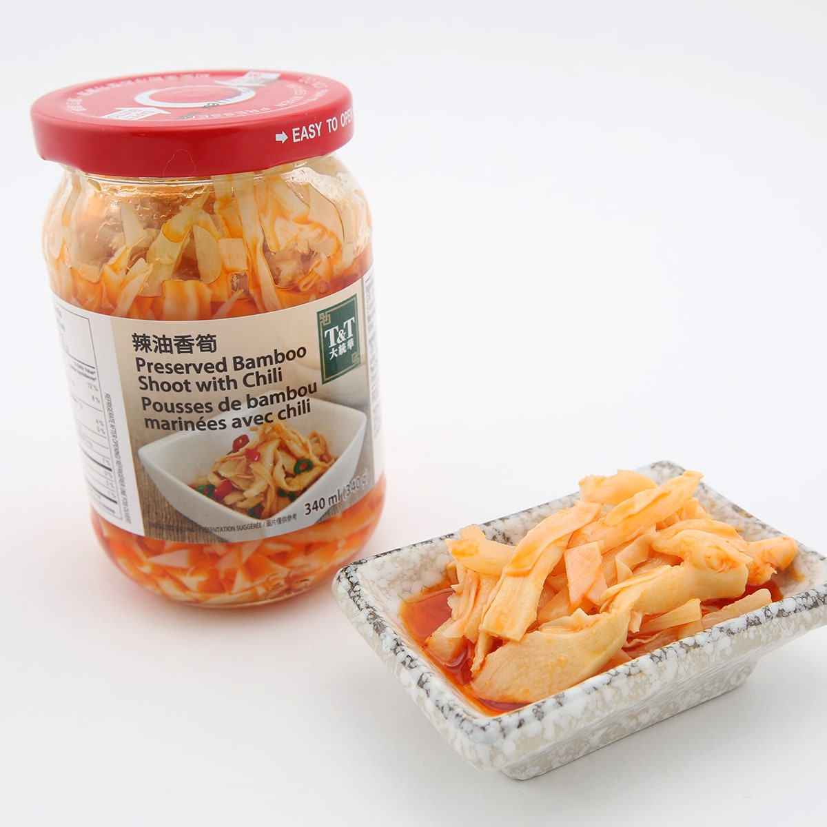 T&T Preserved Bamboo Shoot with Chili (340g) ｜ 大統華超級市場