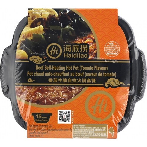 Haidilao Tomoto Beef Self Heating Hot Pot 372g T&T Supermarket