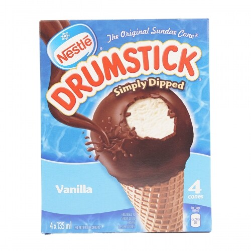 Nestle Drumstick SDipped Vanilla 135Mlx4 T&T Supermarket