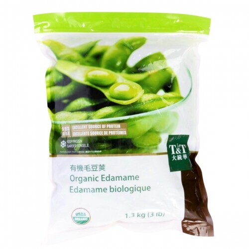 T&T Frozen Organic Edamame 3lbs T&T Supermarket