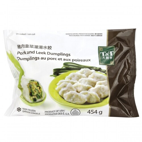 T&T Frozen Juicy Pork & Leek Dumplings 454g T&T Supermarket