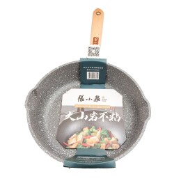 Poêle Wok Antiadhésive Snowclad 30 Cm - Compatible Tous Feux, Passe Au Four, Avec Couvercle