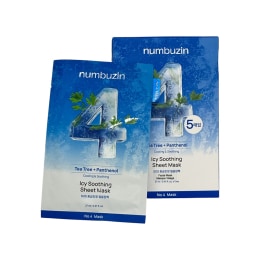 Numbuzin No.4 Icy Soothing Sheet Mask (5pcs) ｜ 大統華超級市場