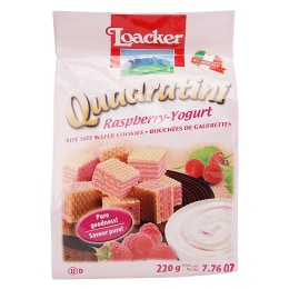 Loacker Raspberry-Yogurt Quadratini (220g)