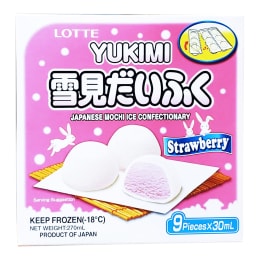 ＊YUKImi大福＊ 乐天草莓雪见大福(9x30mL) ｜ 大統華超級市場