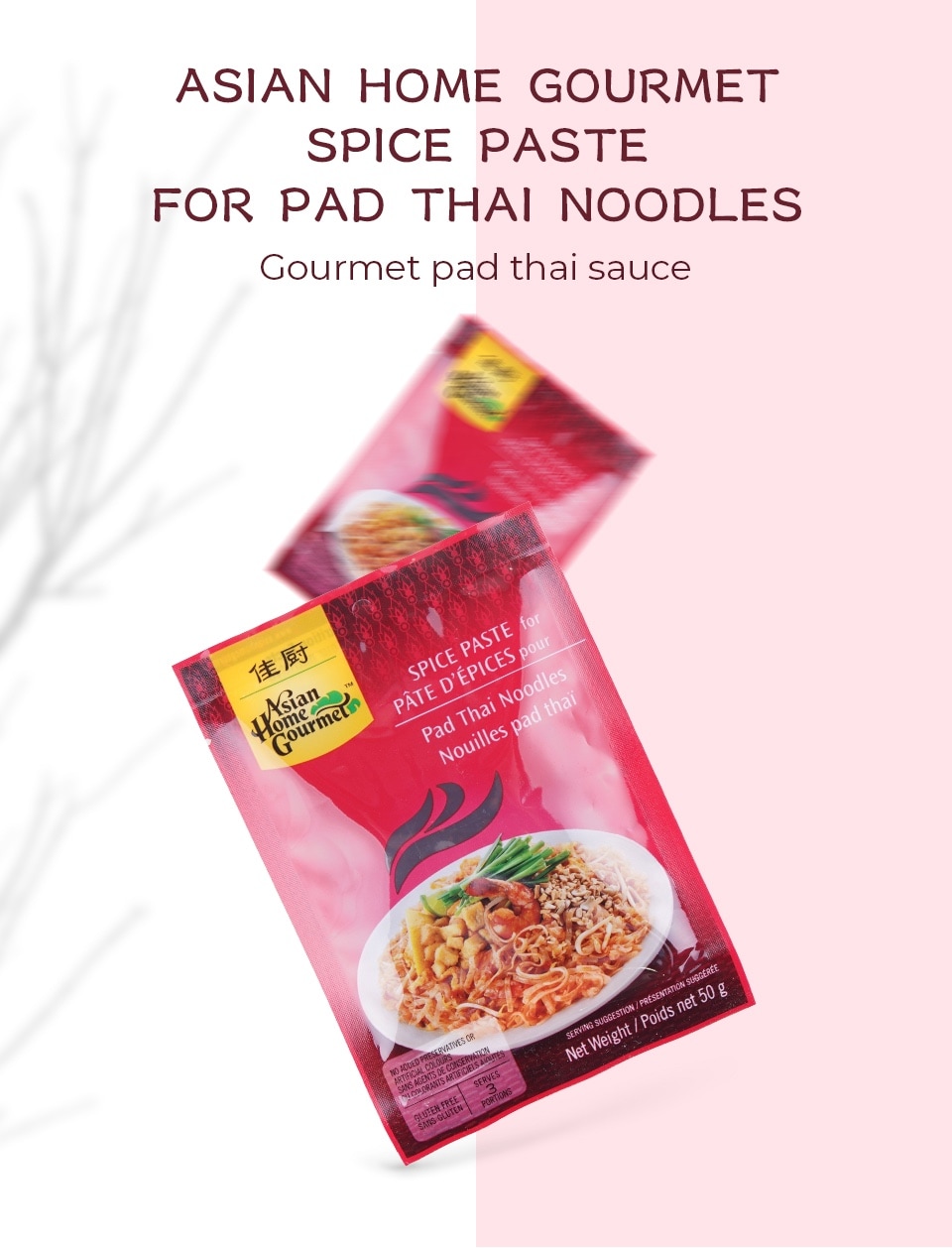 Asian Home Gourmet Pad Thai Pat Noodles 50g T&T Supermarket