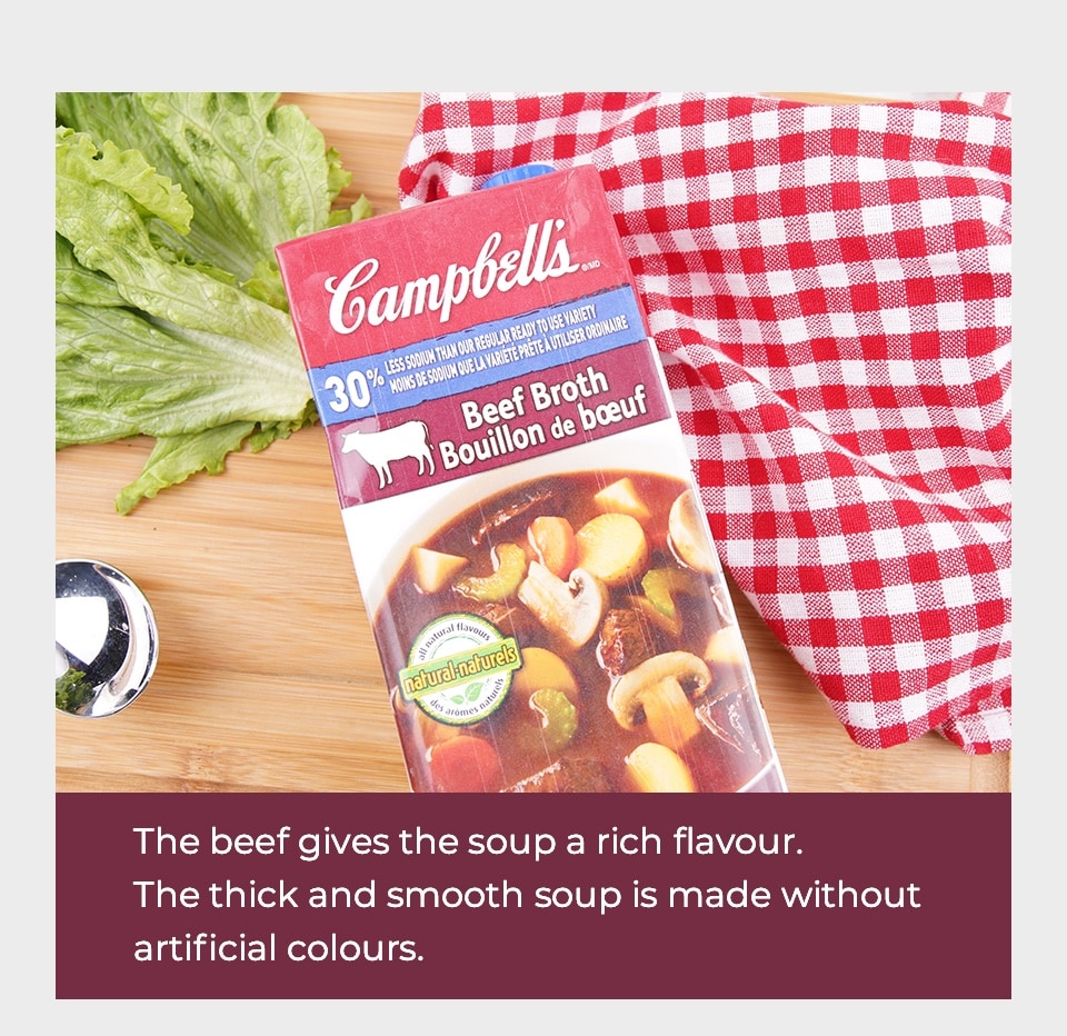 CAMPBELL LOW SODIUM BEEF BROTH TETRA T&T Supermarket