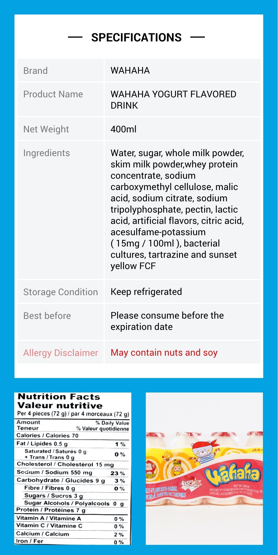 Wahaha Original Yogurt Drink | T&T Supermarket