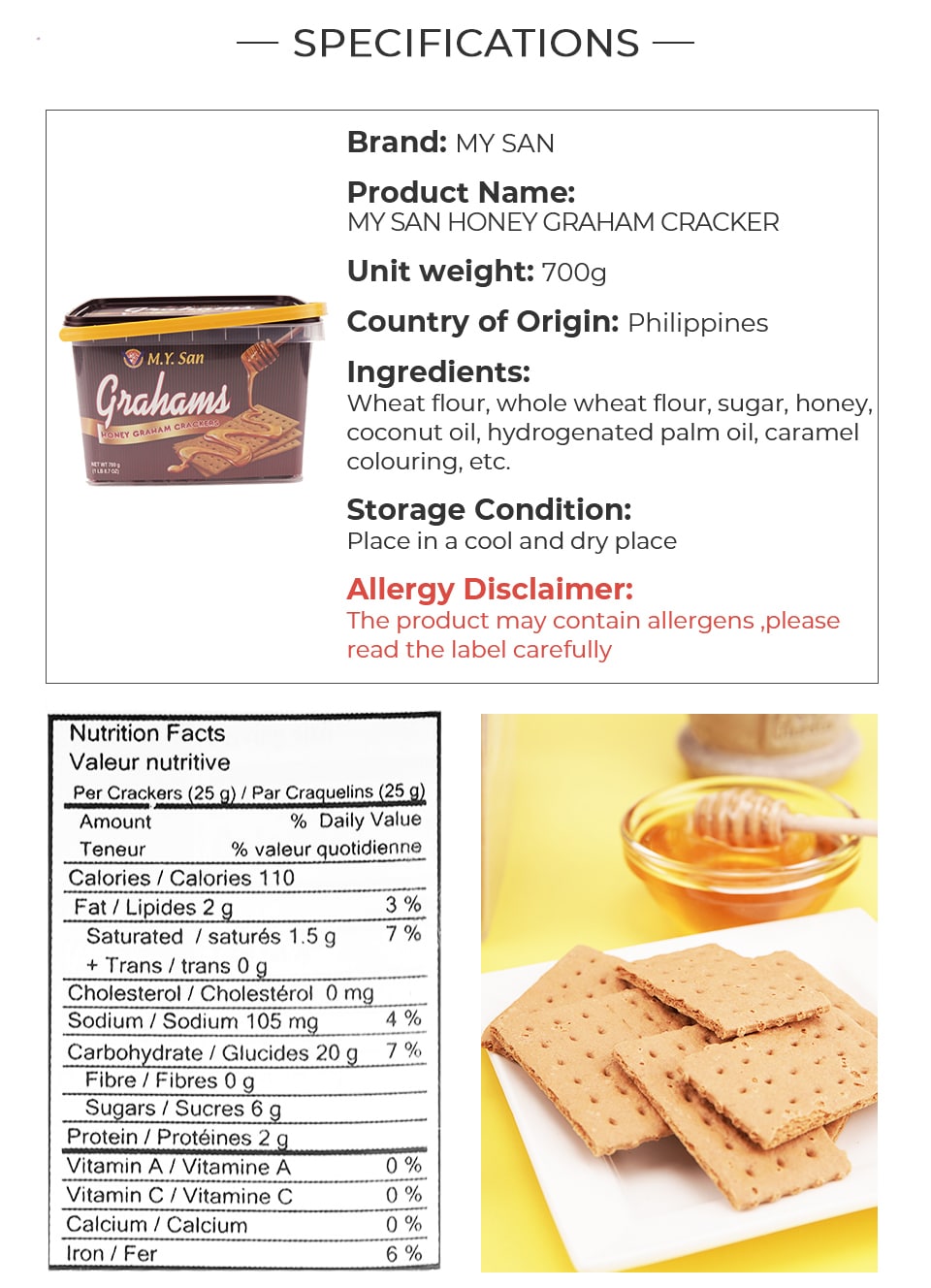 MY SAN HONEY GRAHAM CRACKER T&T Supermarket, 59 OFF