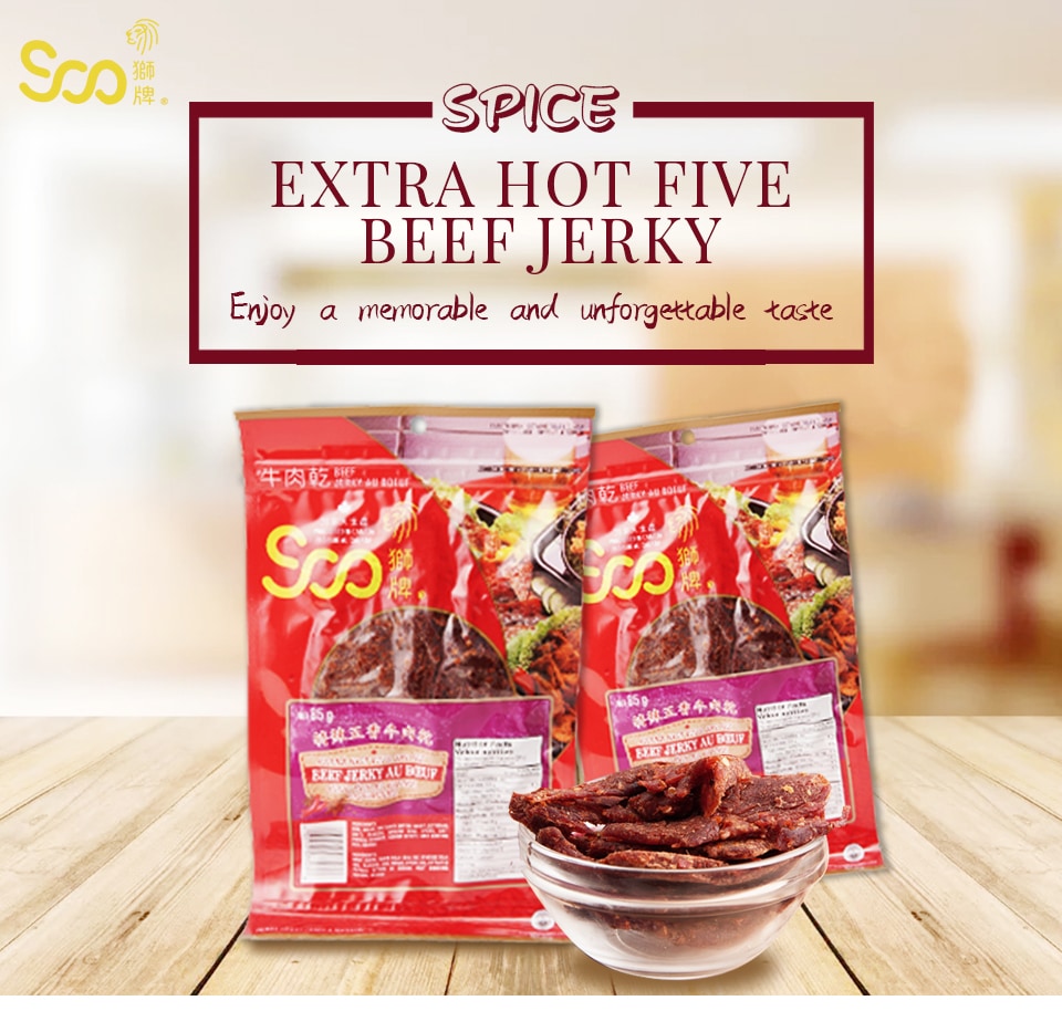 Soo Extra Hot Five Spice Beef Jerky 85g T&T Supermarket