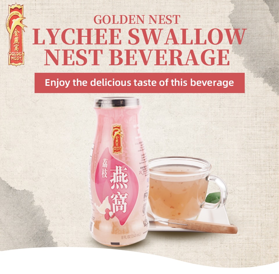 Golden Nest Lychee Swallow Nest Beverage 240ml T&T Supermarket
