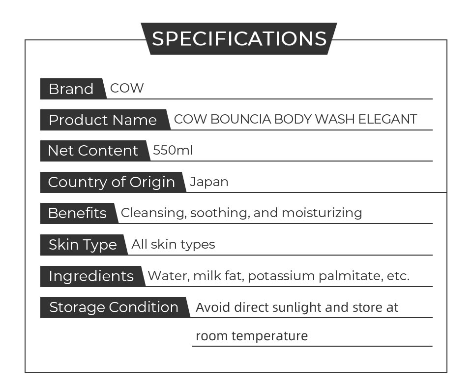 Cow Bouncia Elegant Rose Body Wash T&T Supermarket