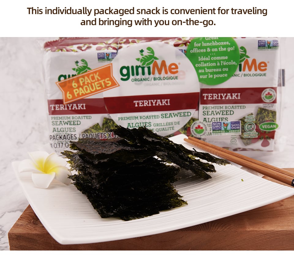 GIMME TERIYAKI ORGANIC ROASTED SEAWEED SNACK T&T Supermarket