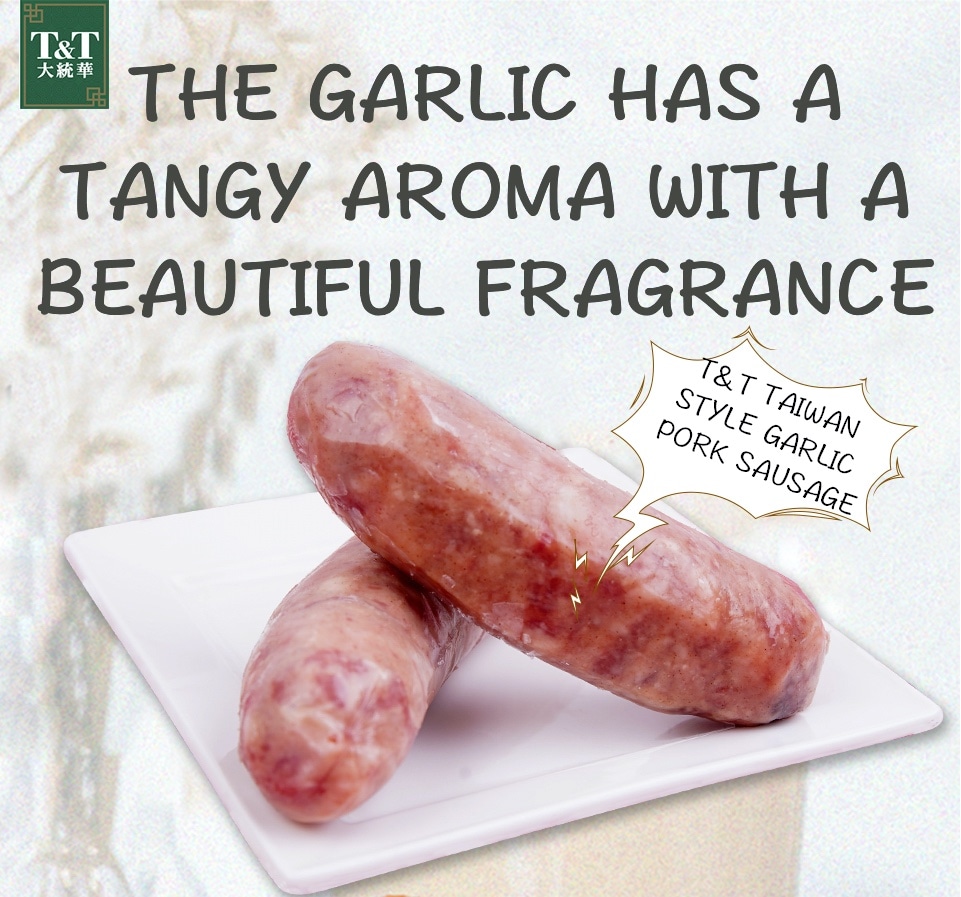 T&T Frozen Taiwan Style Garlic Sausage 375g T&T Supermarket